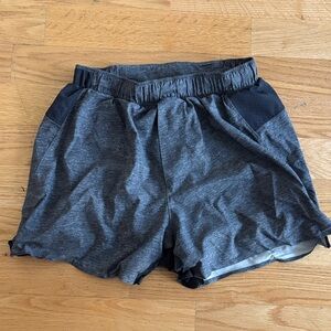 lululemon athletica Men's Black and Gray Athletic Shorts